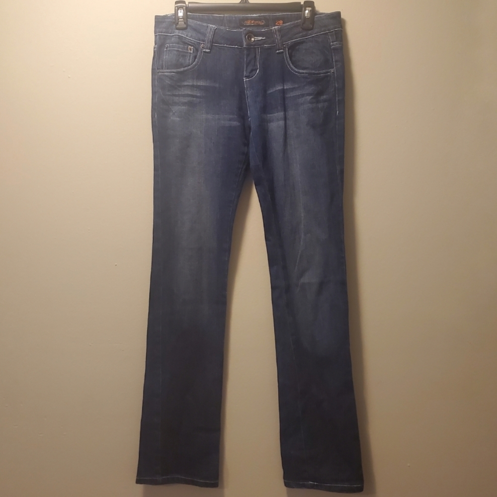 Ed Hardy Skull Embroidered Denim Straight Jeans